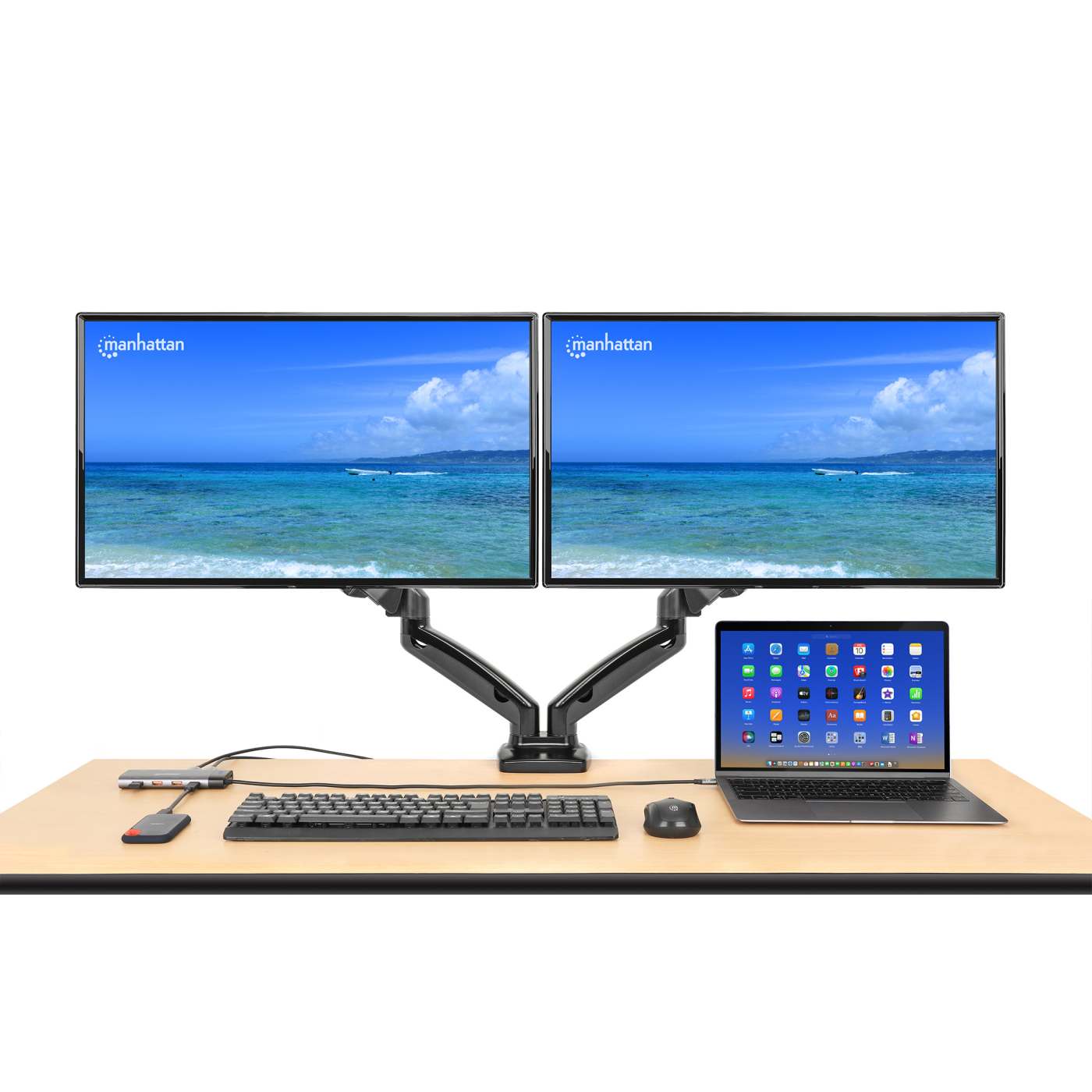 USB C PD 10 in 1 Dual Monitor 8K Dockingstation Multiport Hub