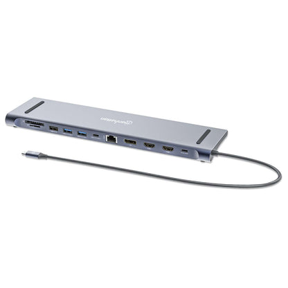 USB-C PD 12-in-1 4K Dockingstation / Multiport-Hub für drei Monitore Image 1