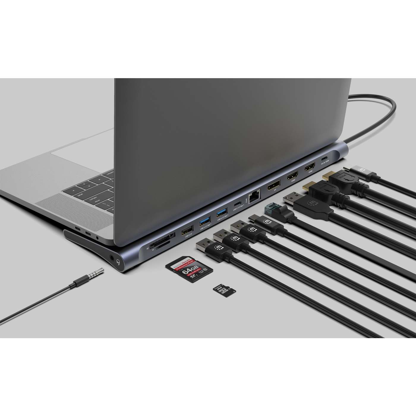 USB-C PD 12-in-1 4K Dockingstation / Multiport-Hub für drei Monitore Image 2