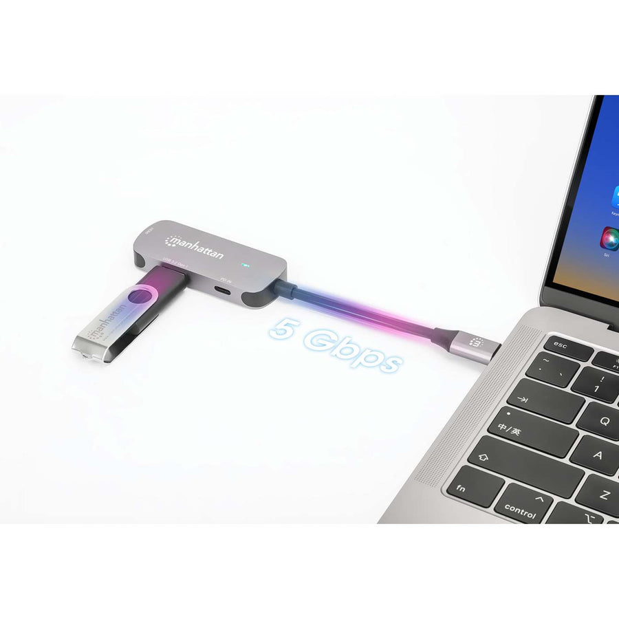 USB-C auf HDMI (4K@30Hz) 3-in-1 Docking-Konverter mit Power Delivery