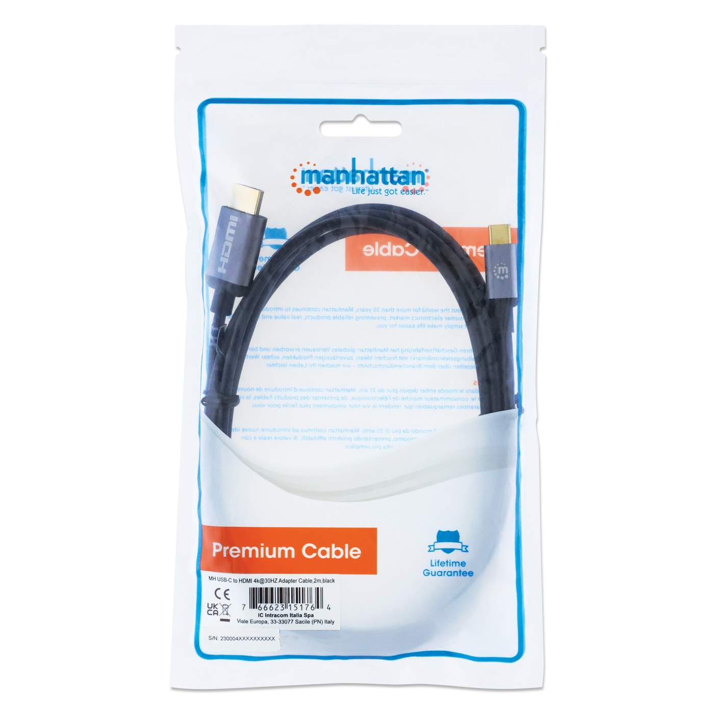 4K@30Hz USB-C auf HDMI-Adapterkabel Packaging Image 2