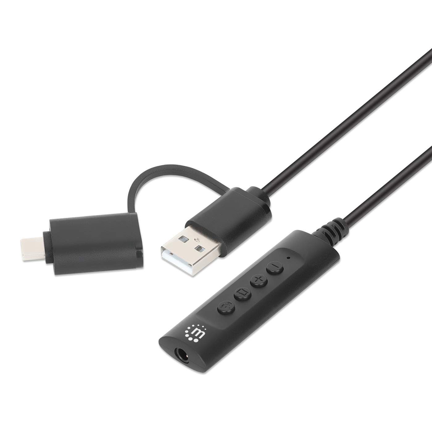 2-in-1 Audioadapterkabel USB-C & USB-A auf Aux / 3,5 mm Klinke