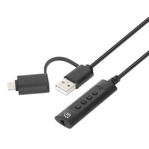 2-in-1 Audioadapterkabel USB-C & USB-A auf Aux / 3,5 mm Klinke Image 1