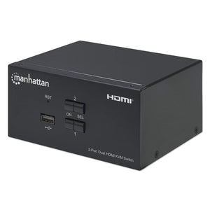 2-Port Dual-Monitor HDMI KVM-Switch Image 1