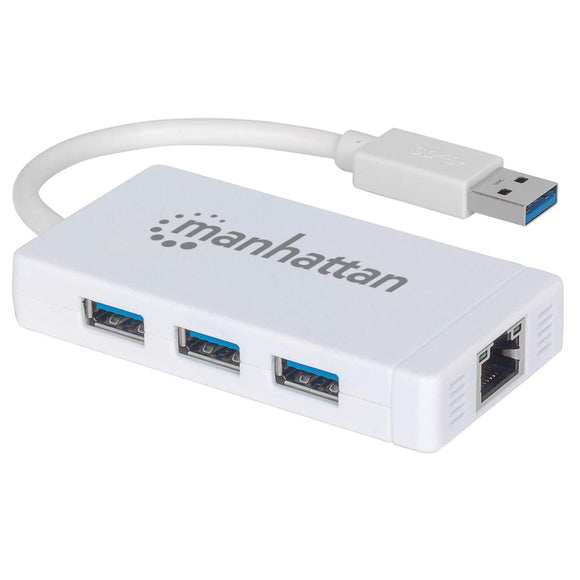 3-Port USB 3.0 Hub Typ-A Hub mit Gigabit-Ethernet-Netzwerkadapter Image 1