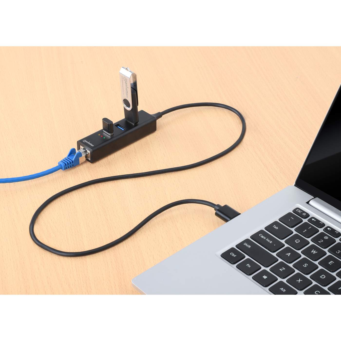 3-Port USB 3.0 Typ-C / Typ-A Kombo-Hub mit Gigabit Ethernet-Netzwerkadapter Image 8