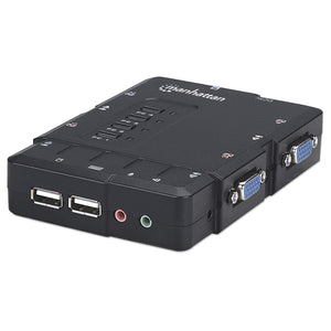 4-Port Kompakt-KVM-Switch mit Audio Image 1