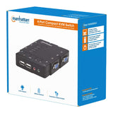 4-Port Kompakt-KVM-Switch mit Audio Packaging Image 2
