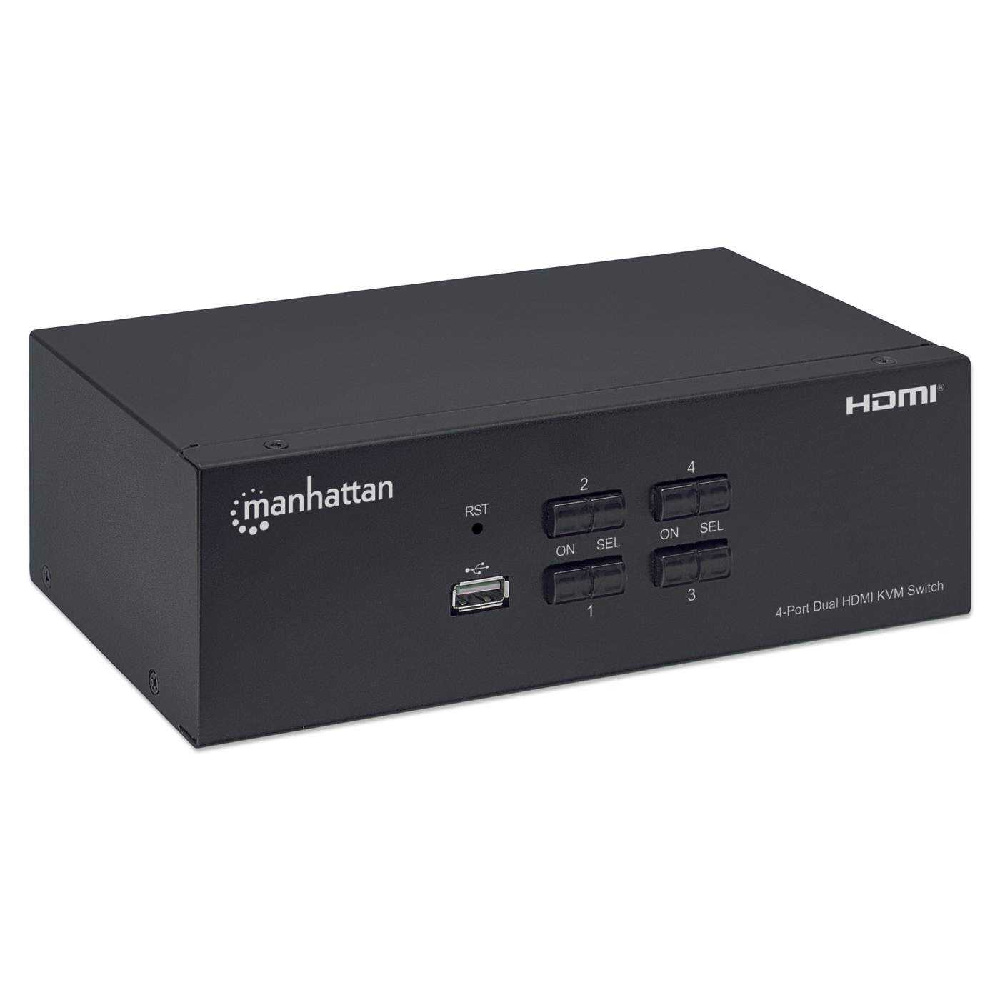 4-Port Dual-Monitor HDMI KVM-Switch Image 3