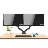 Tischhalterung mit Gasdruckfeder für zwei Monitore, Aluminium Image 12