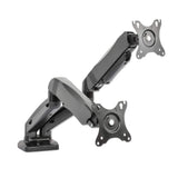 Tischhalterung mit Gasdruckfeder für zwei Monitore, Aluminium Image 2