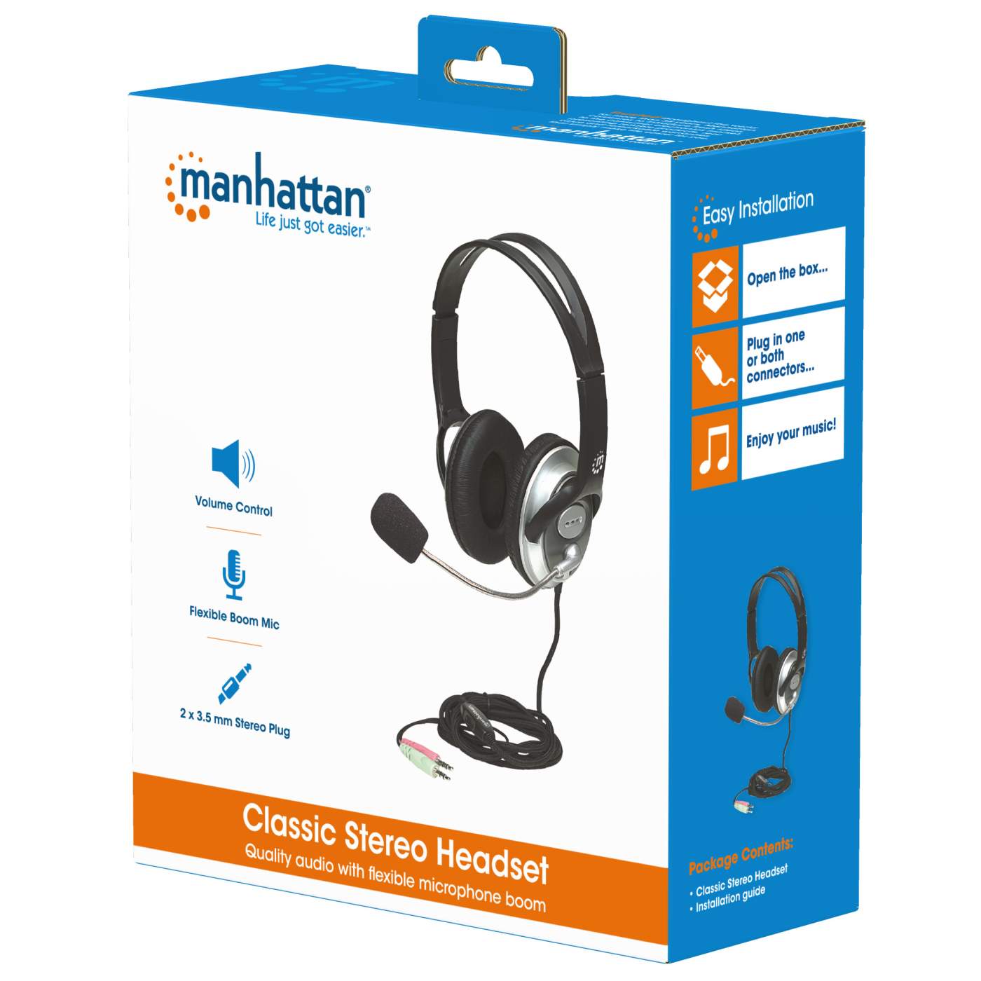 Manhattan Stereo-Headset Mit Lautstärkeregelung – Perfekt Für Homeoffice & Videocalls