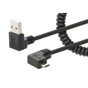Spiralkabel USB-A auf Micro-USB Ladekabel Image 1