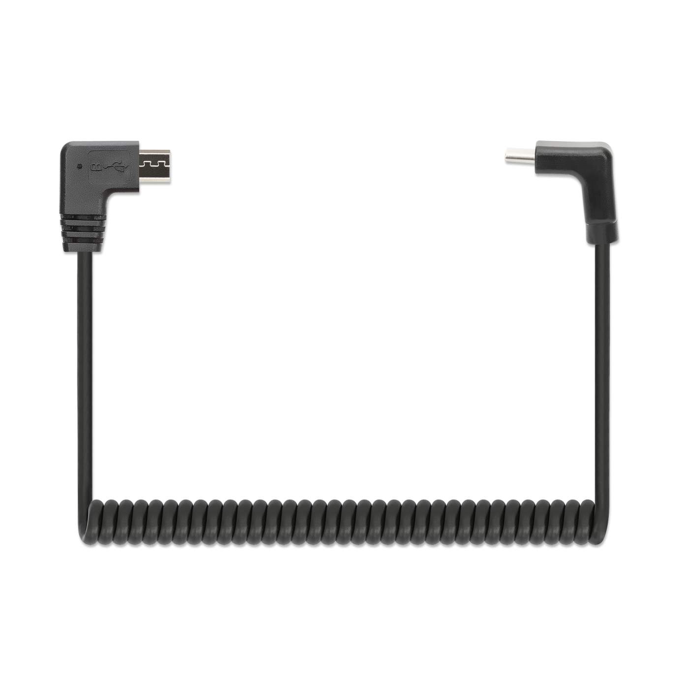 Spiralkabel USB-C auf Micro-USB Ladekabel Image 4