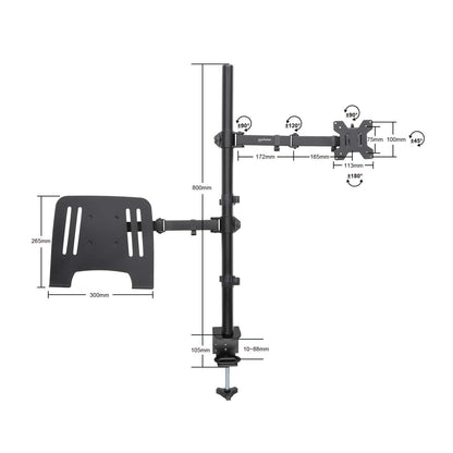 Tischhalterung mit Monitorarm und Notebookablage Image 12