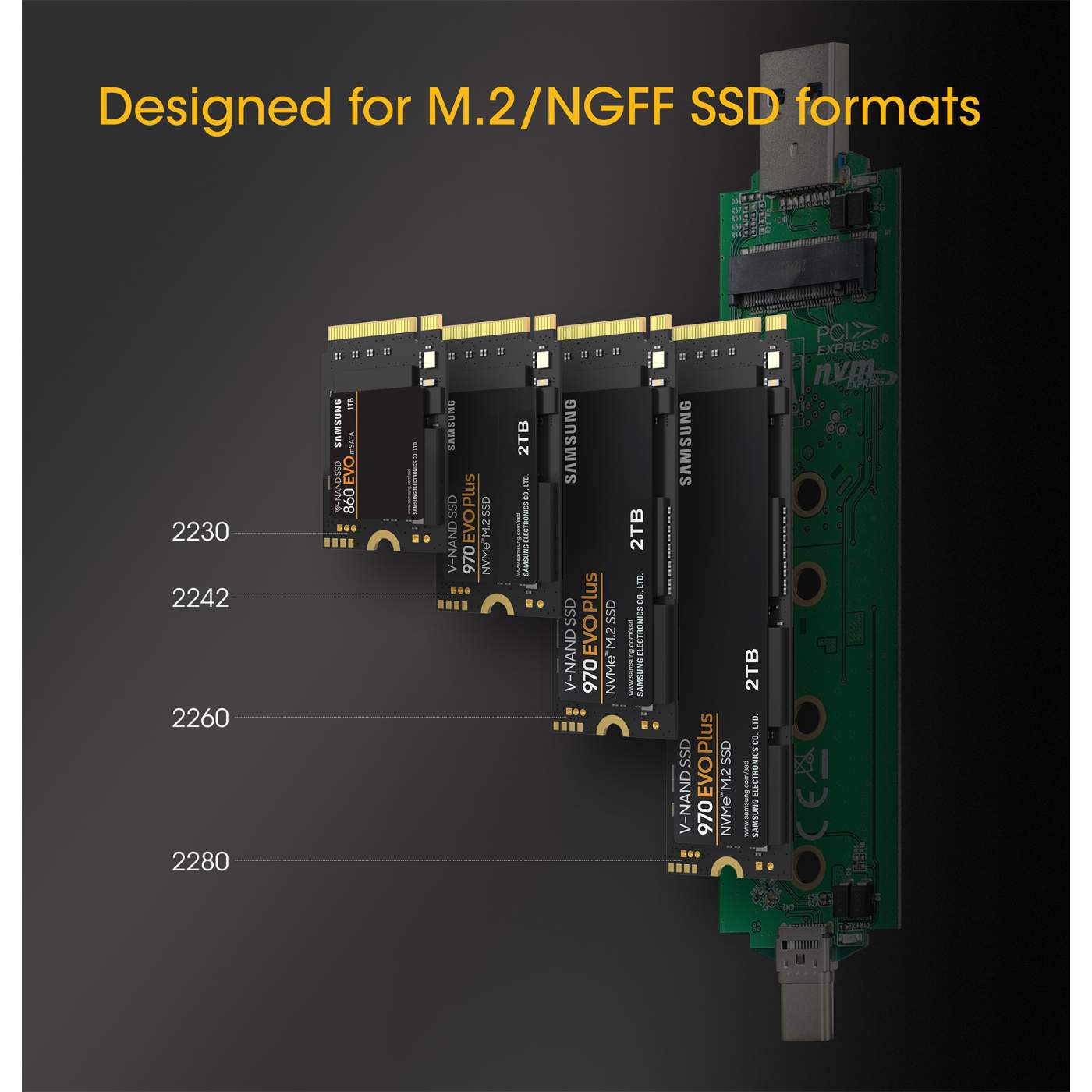 M.2 NVMe und SATA SSD USB-Festplattengehäuse Image 12