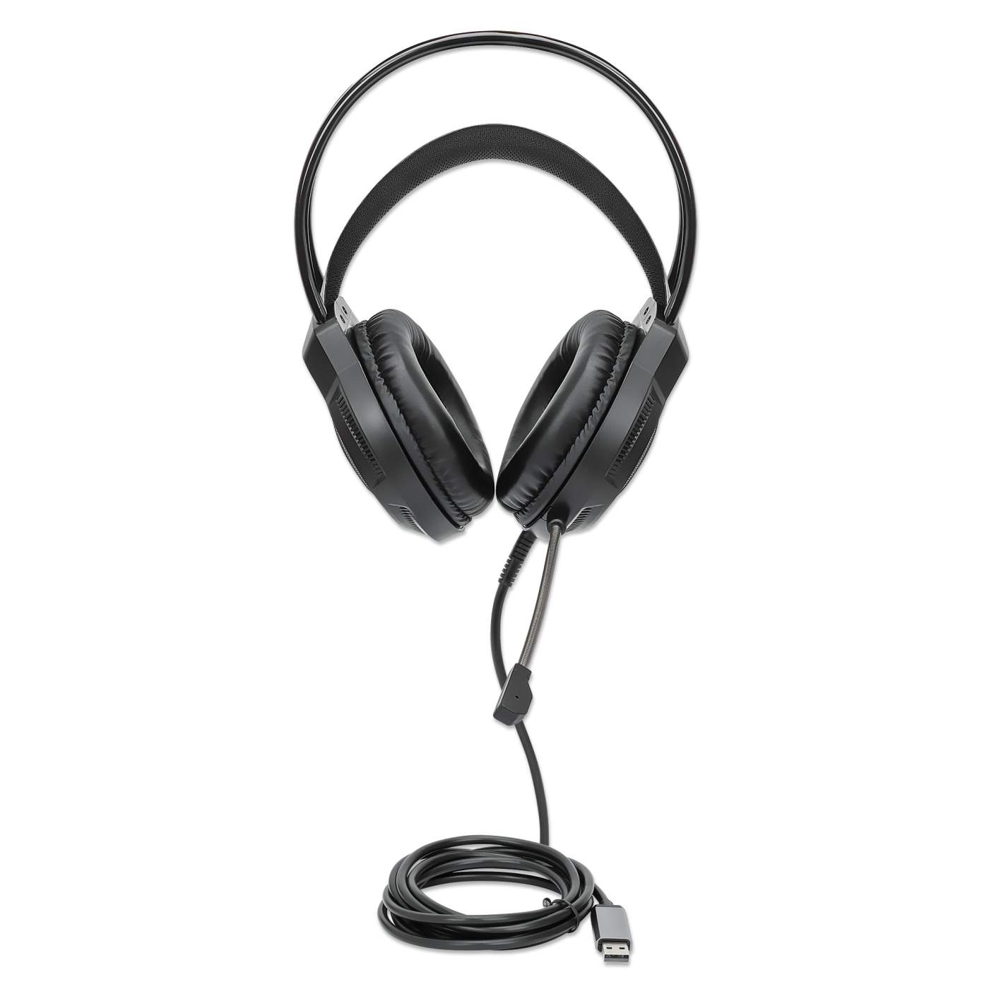 Manhattan RGB LED Over-Ear USB Gaming-Headset (180696)