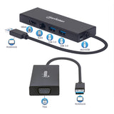 USB 3.2 Gen 1 USB-A auf Dual-Monitor Multiport-Adapter Image 7