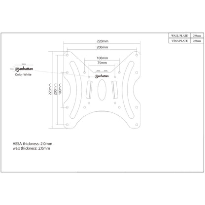 Universal TV-Wandhalterung, extra flach Image 7