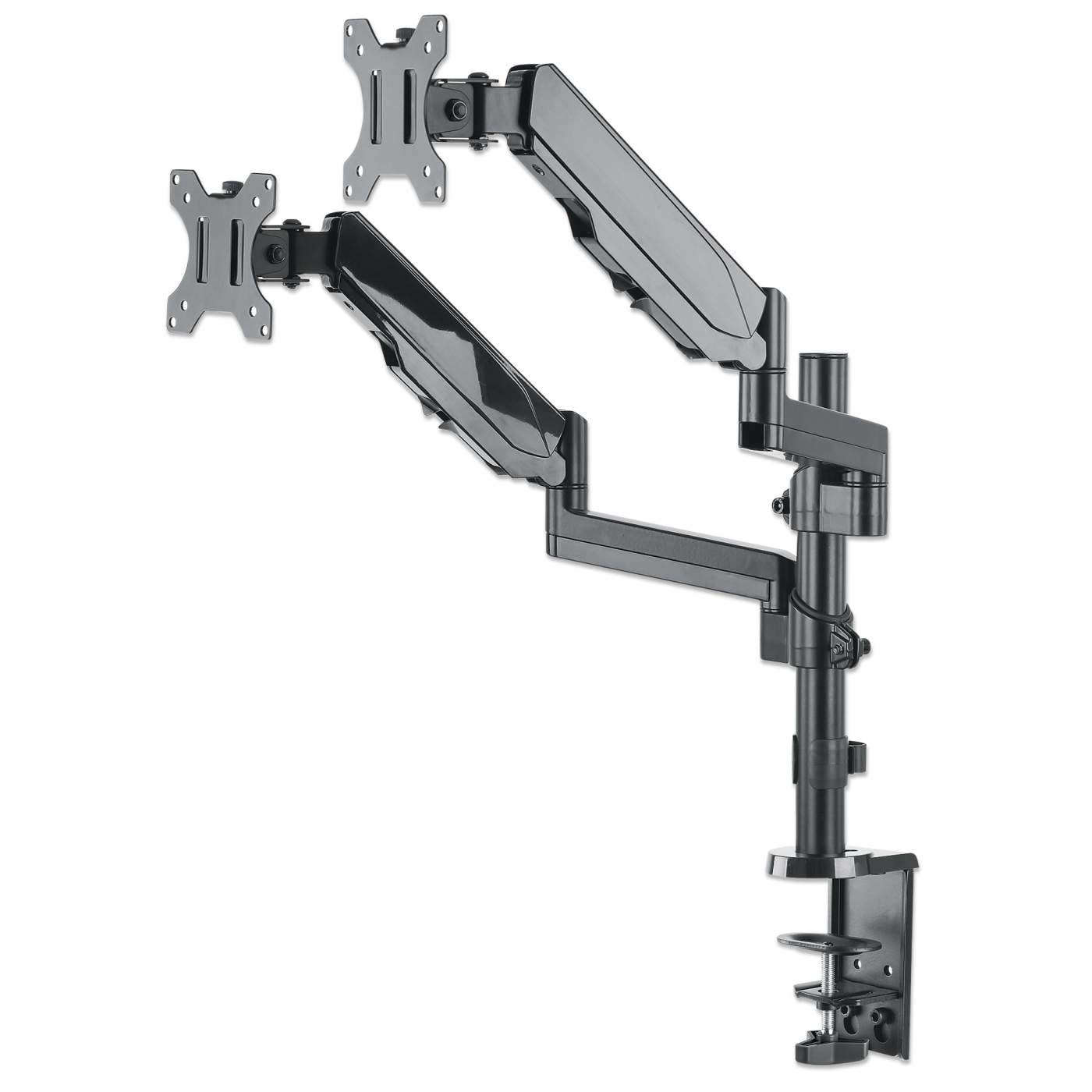 Universal-Tischhalterung mit Gasdruckfeder für zwei Monitore Image 5