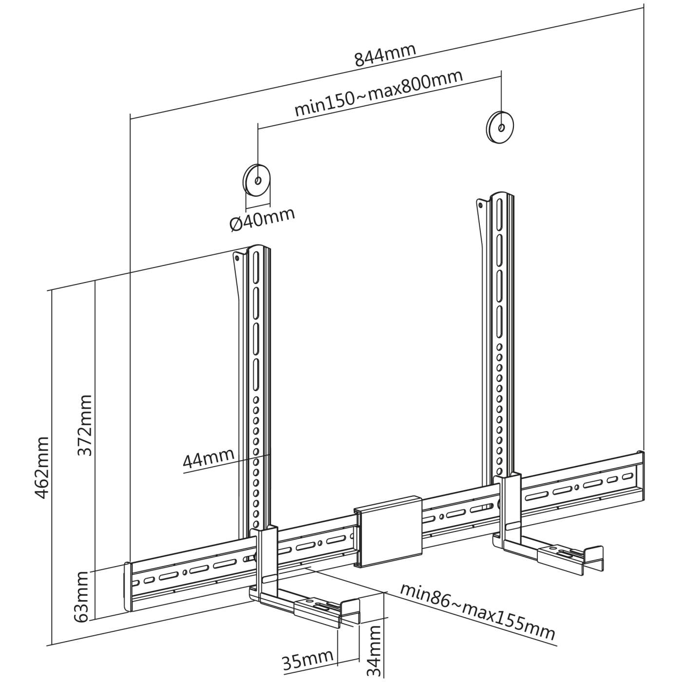 Universelle Soundbar-Halterung Image 15