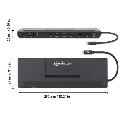 USB-C 11-in-1-Dockingstation mit MST für drei Monitore Image 11