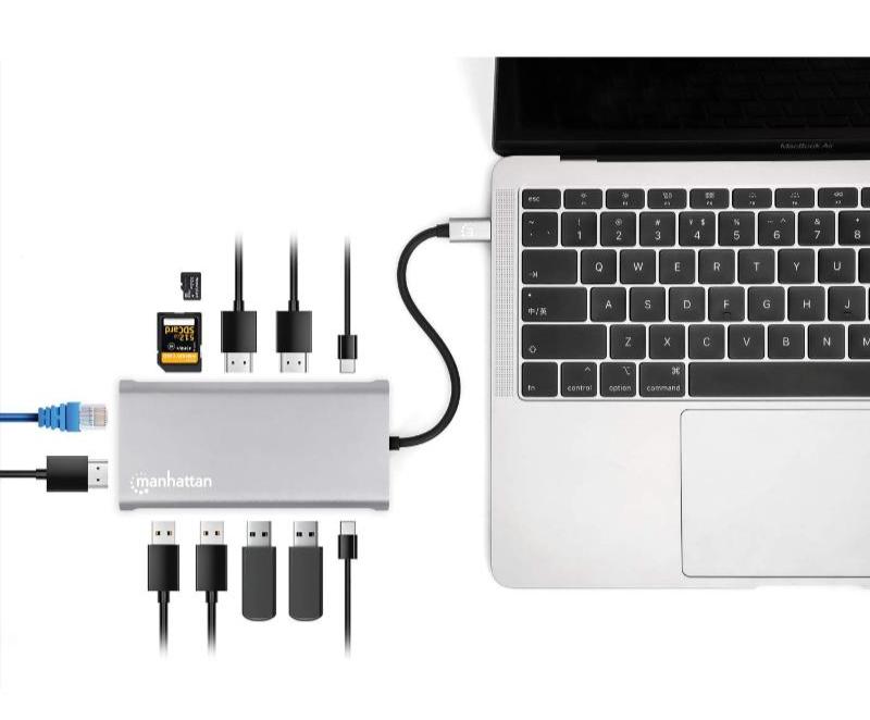 USB-C PD 12-in-1-Dockingstation mit MST für drei HDMI-Monitore Image 8