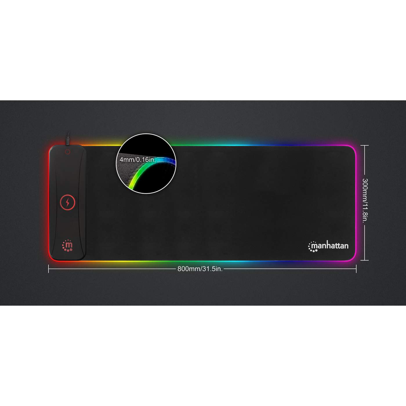 XXL RGB LED Gaming-Mauspad mit kabellosem Induktionsladegerät 10 W Image 7